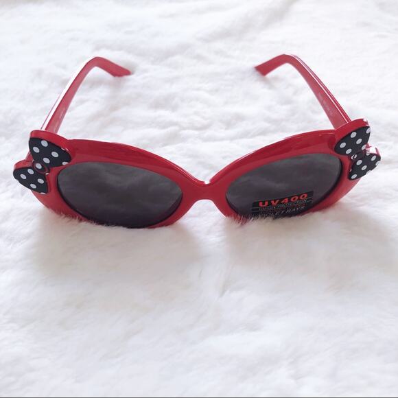 Everly Red Toddler Girl Fashion Bow Sunglasses - Picture 4 of 8
